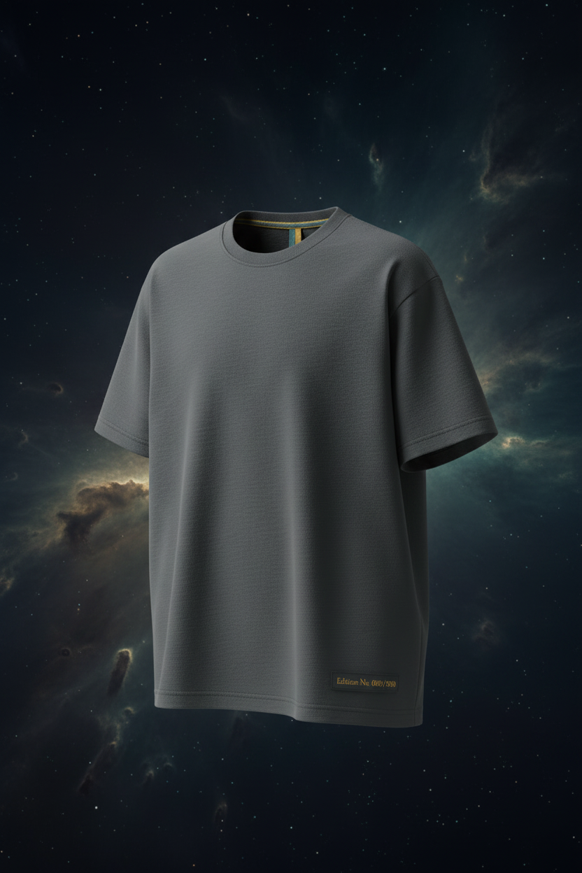T-shirt toile graphite coton peigné